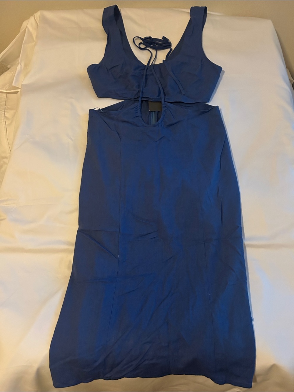 Le Lis Sleek Navy Cutout Midi Dress - Women's Blue Dress